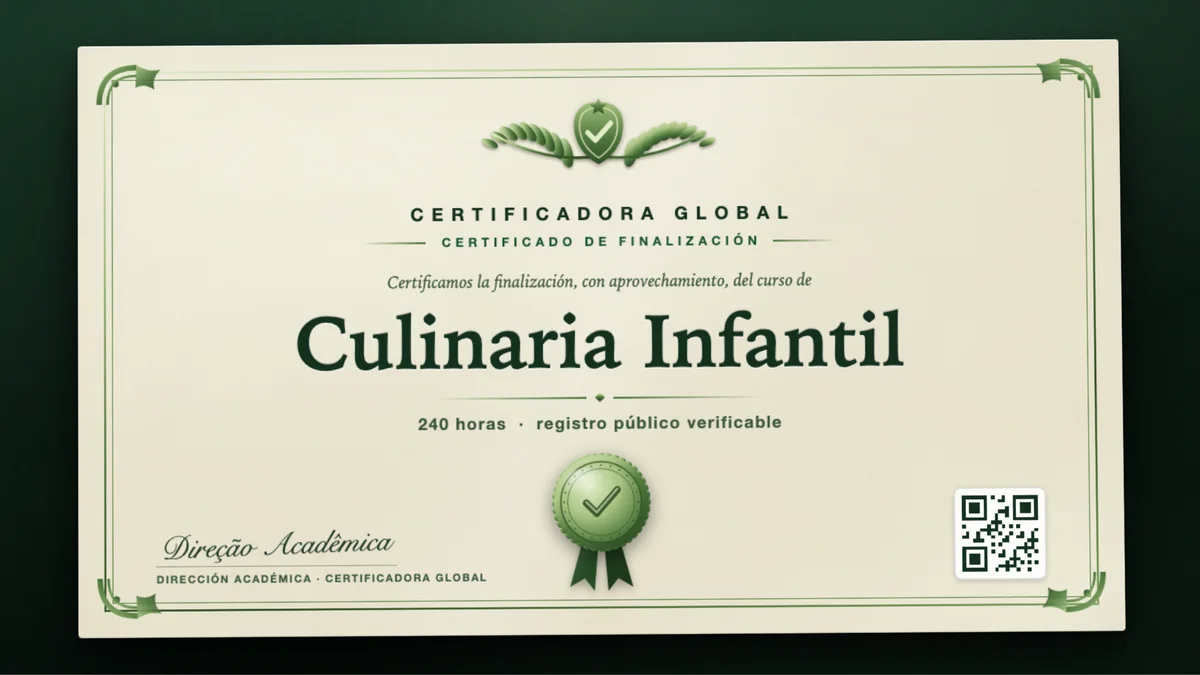 Portada del curso Culinaria Infantil