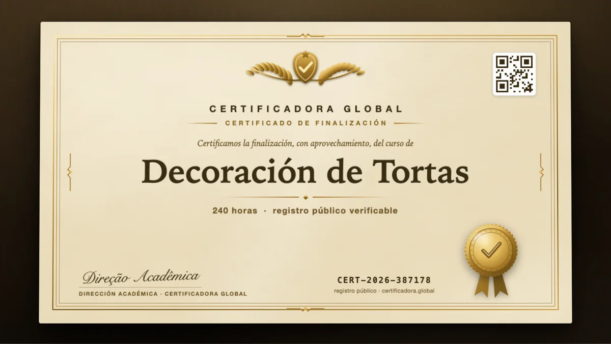 Portada del curso Decoración de Tortas