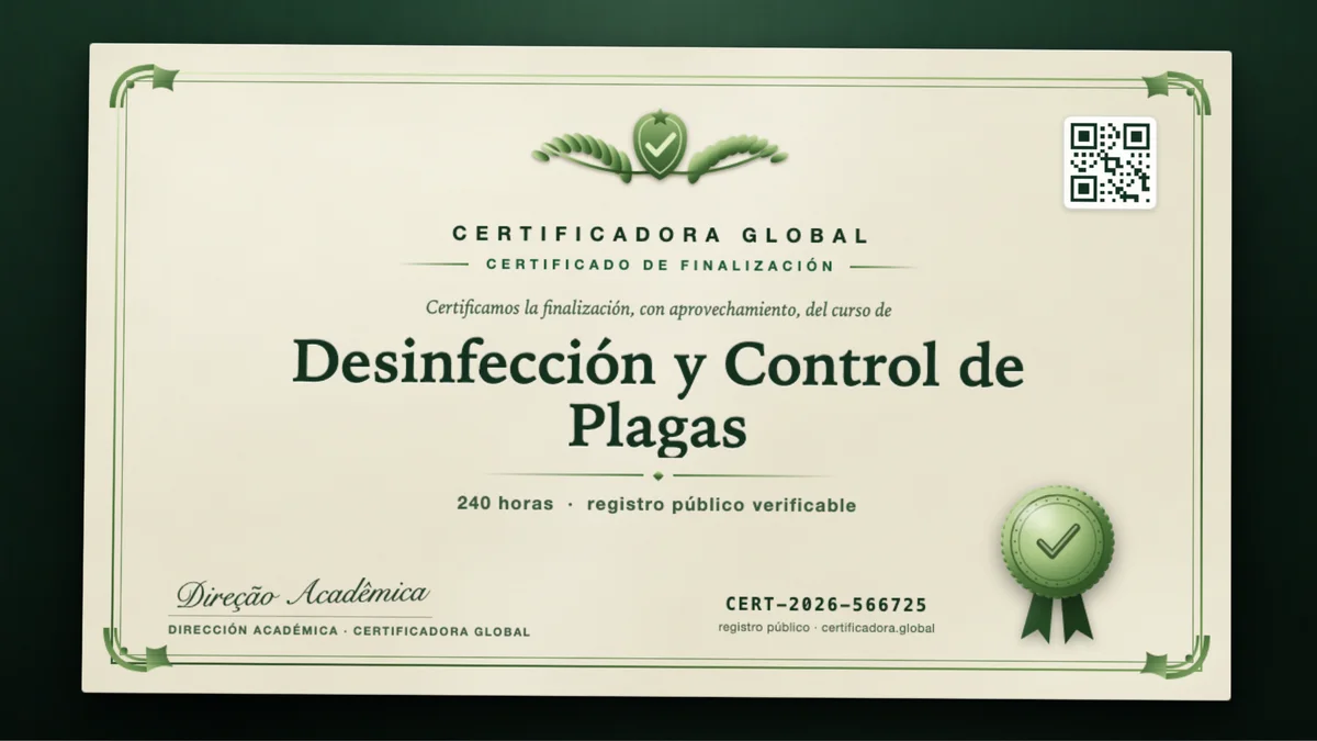 Portada del curso Desinfección y Control de Plagas