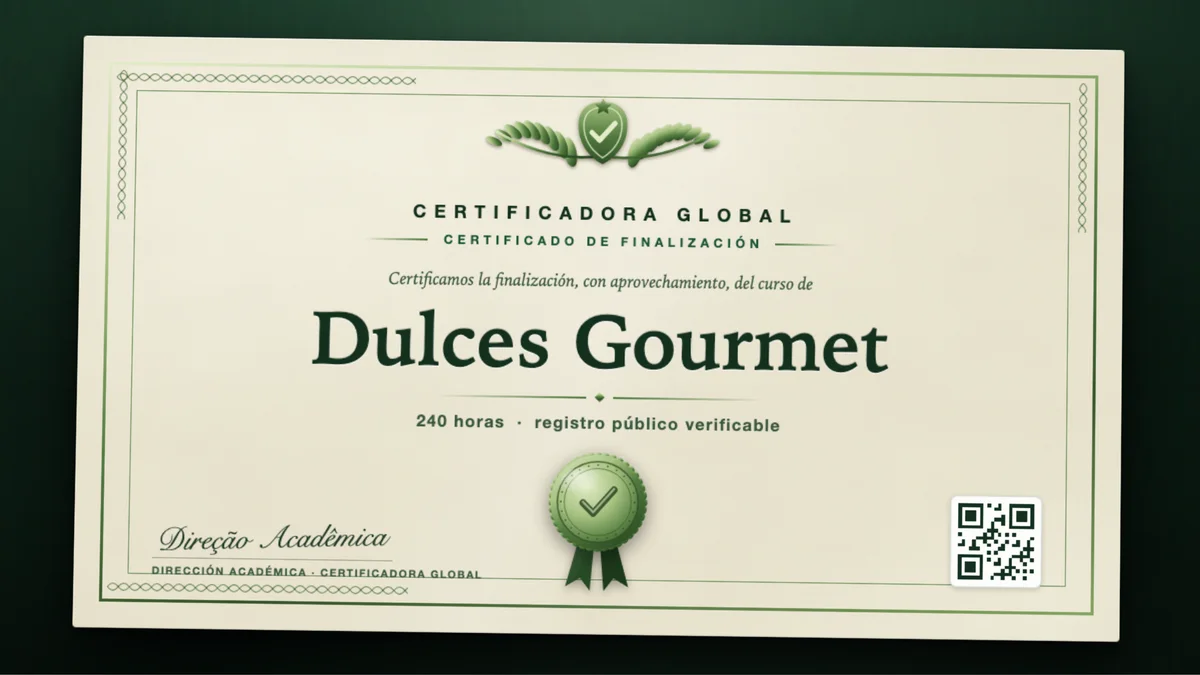 Portada del curso Dulces Gourmet