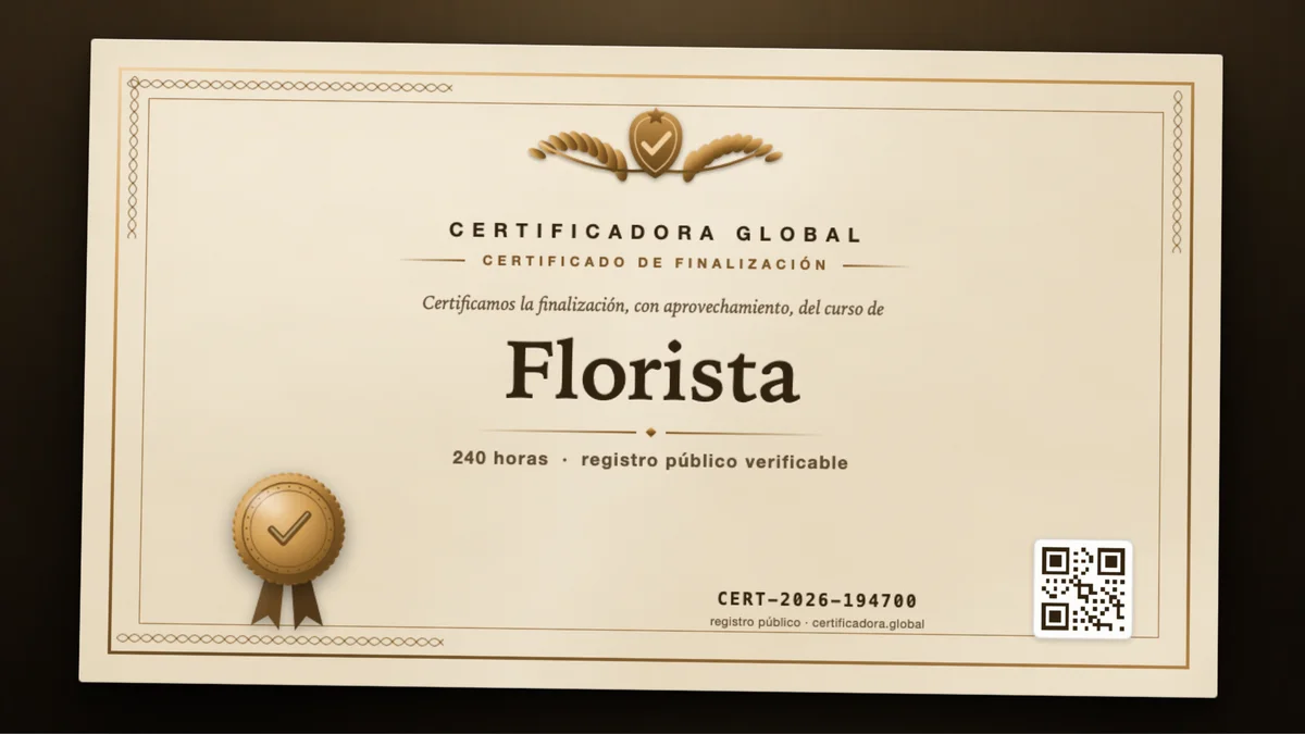 Portada del curso Florista