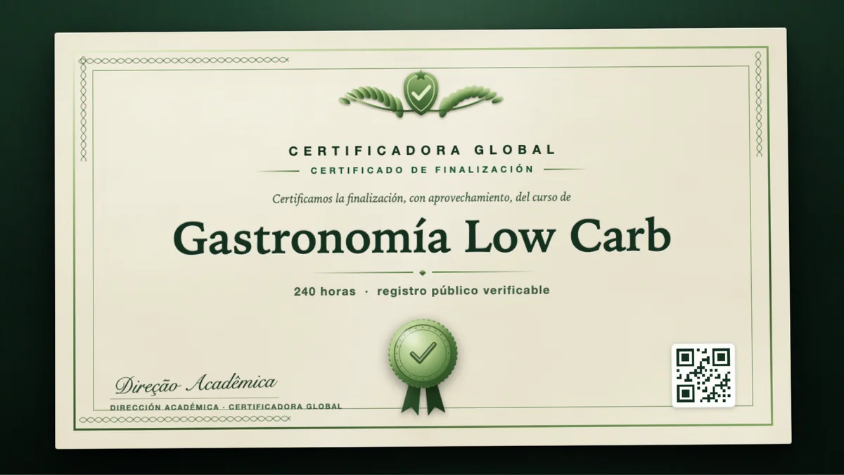 Portada del curso Gastronomía Low Carb