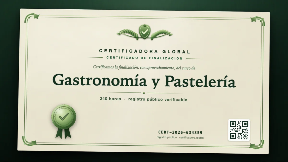 Portada del curso Gastronomía y Pastelería