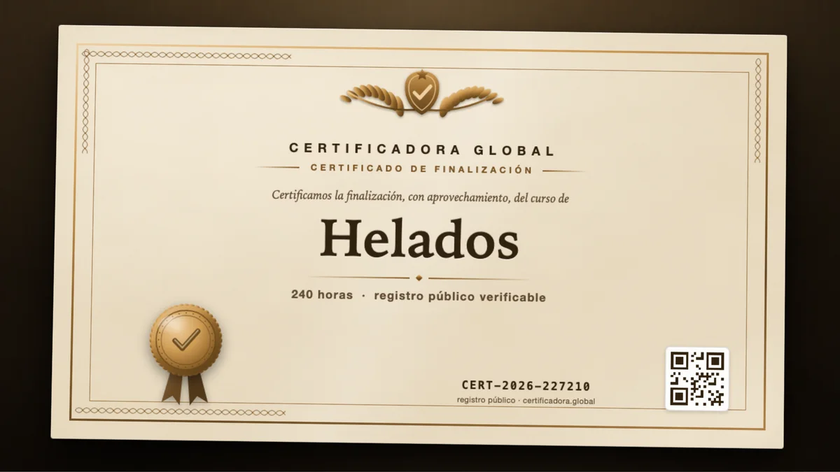 Portada del curso Helados