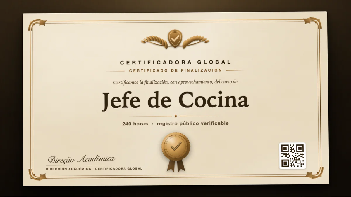 Portada del curso Jefe de Cocina