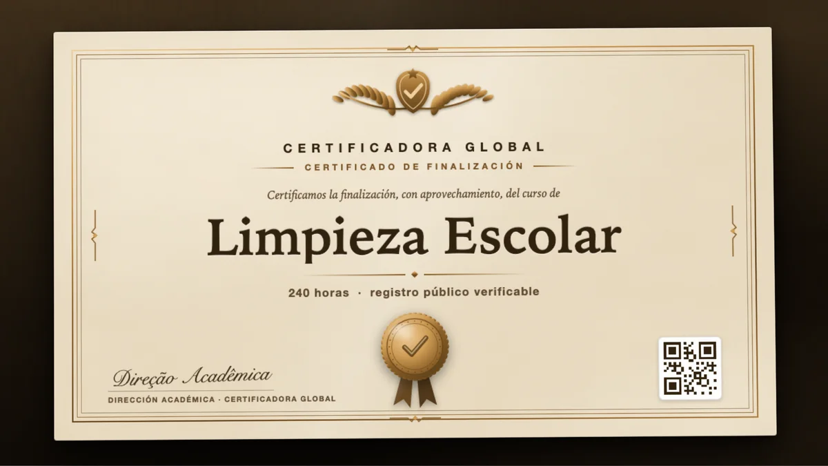 Portada del curso Limpieza Escolar