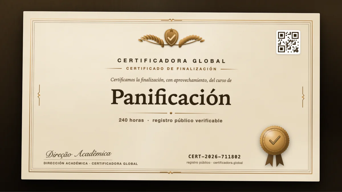 Portada del curso Panificación