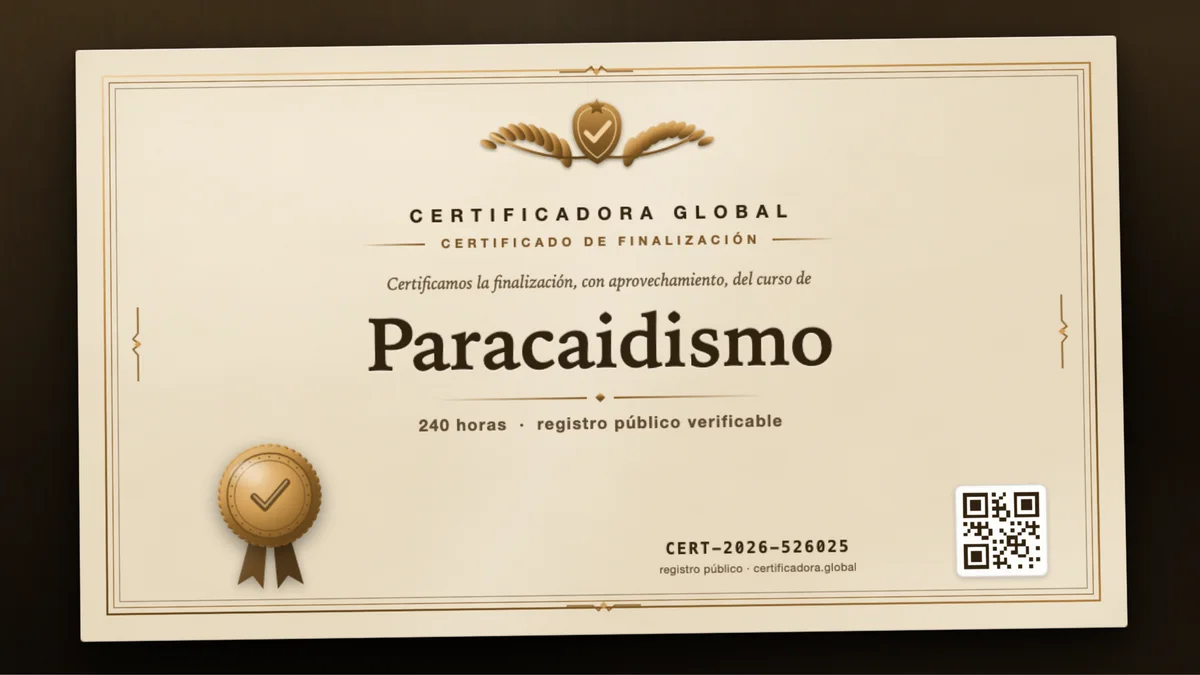Portada del curso Paracaidismo