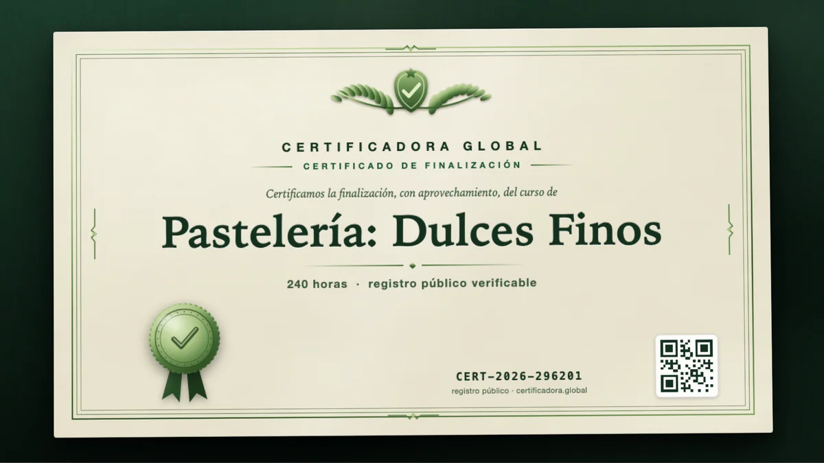 Portada del curso Pastelería: Dulces Finos