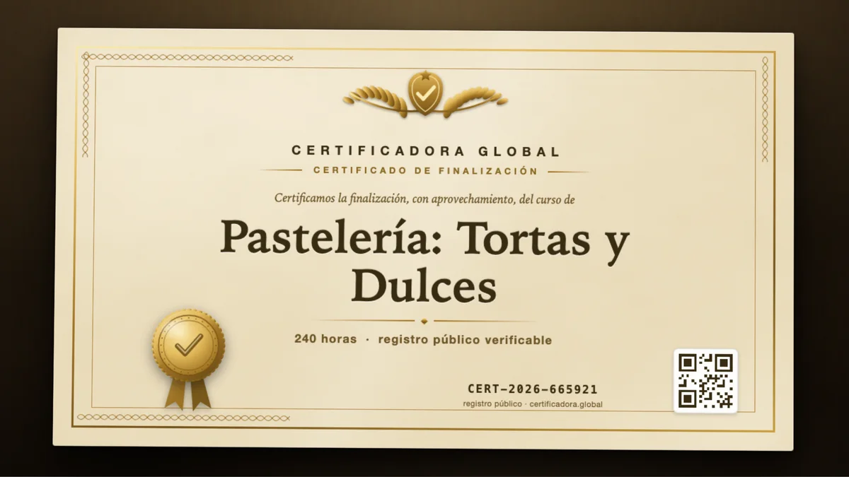 Portada del curso Pastelería: Tortas y Dulces