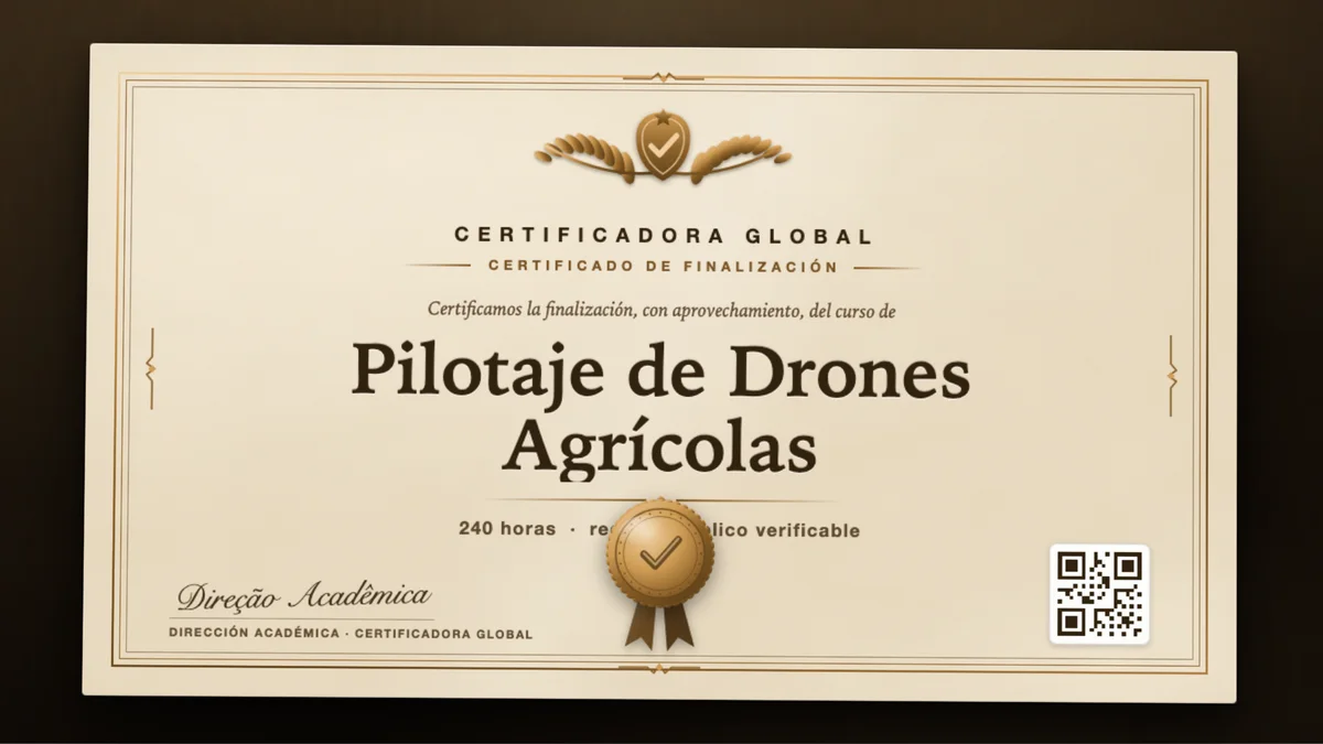 Portada del curso Pilotaje de Drones Agrícolas