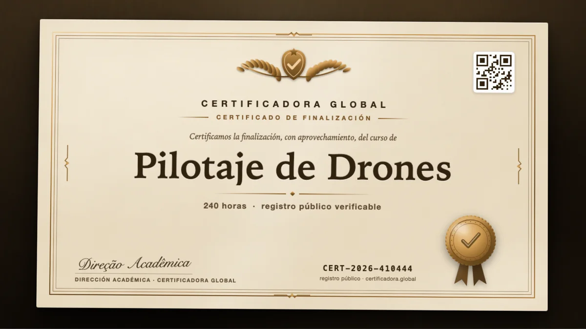 Portada del curso Pilotaje de Drones