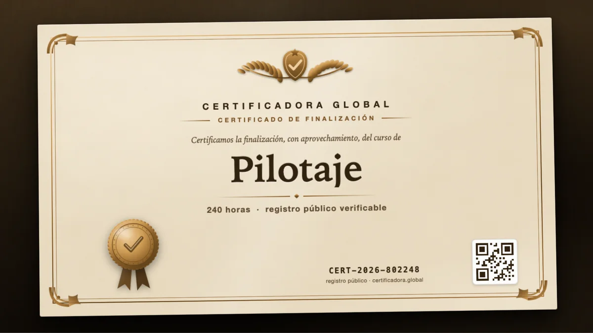 Portada del curso Pilotaje