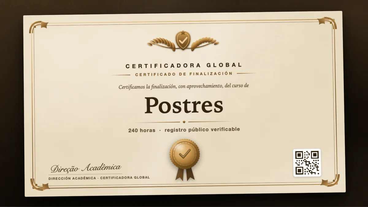 Portada del curso Postres