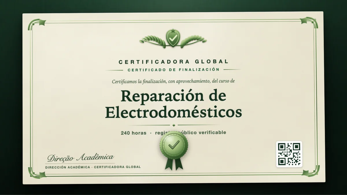 Portada del curso Reparación de Electrodomésticos