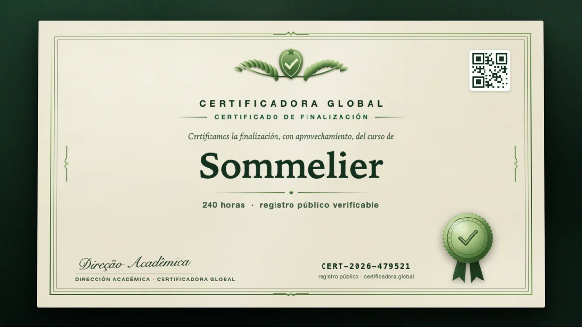 Portada del curso Sommelier
