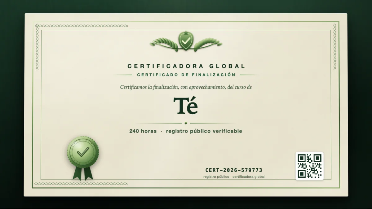 Portada del curso Té