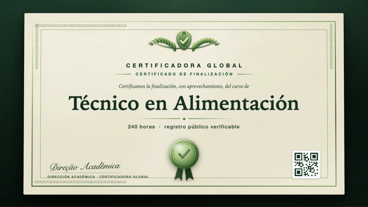 Portada del curso Técnico en Alimentación
