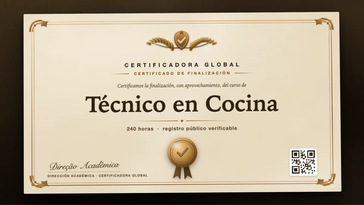 Portada del curso Técnico en Cocina