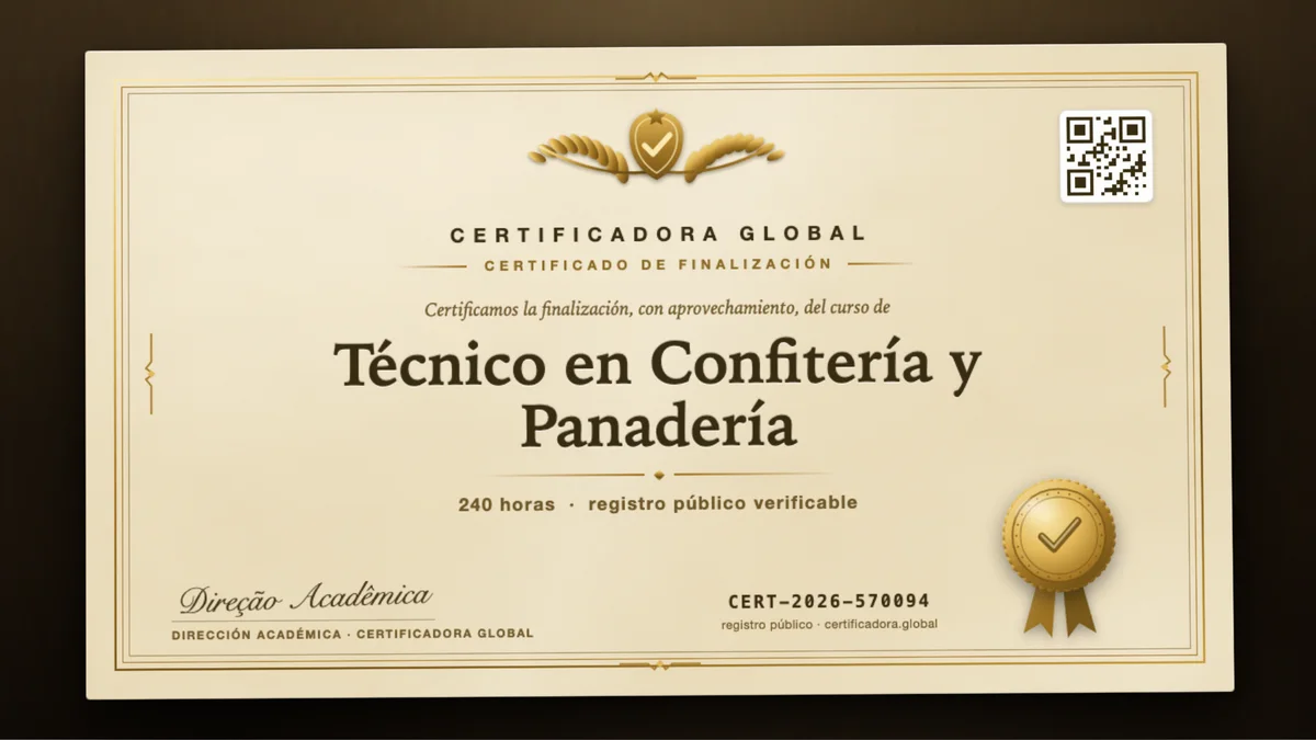 Portada del curso Técnico en Confitería y Panadería