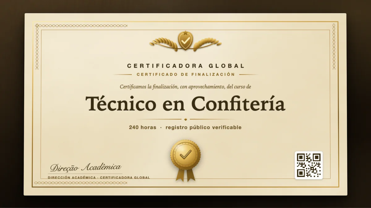 Portada del curso Técnico en Confitería