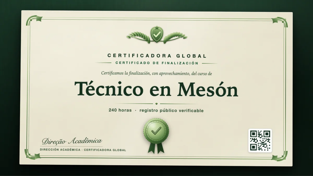 Portada del curso Técnico en Mesón
