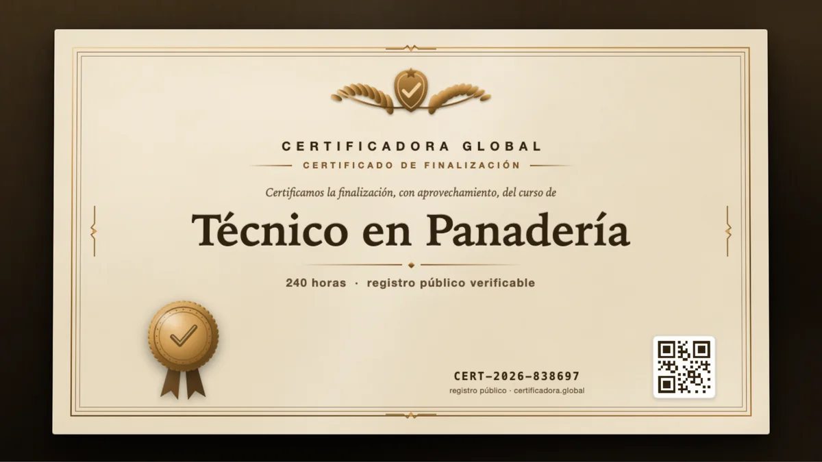 Portada del curso Técnico en Panadería