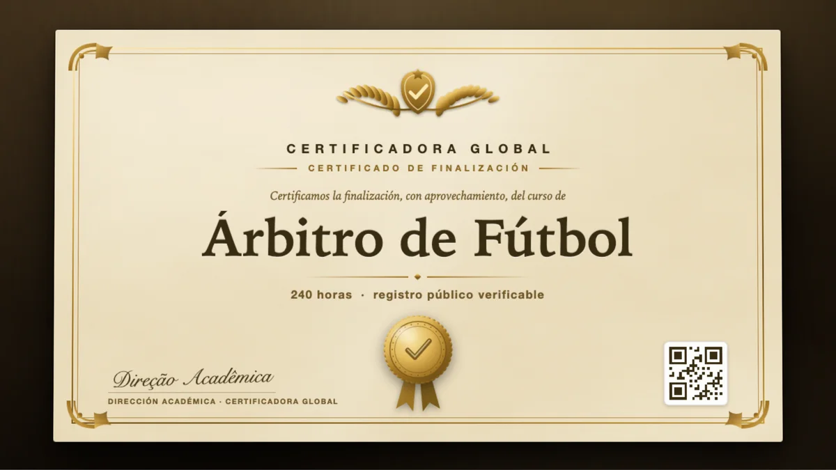 Portada del curso Árbitro de Fútbol