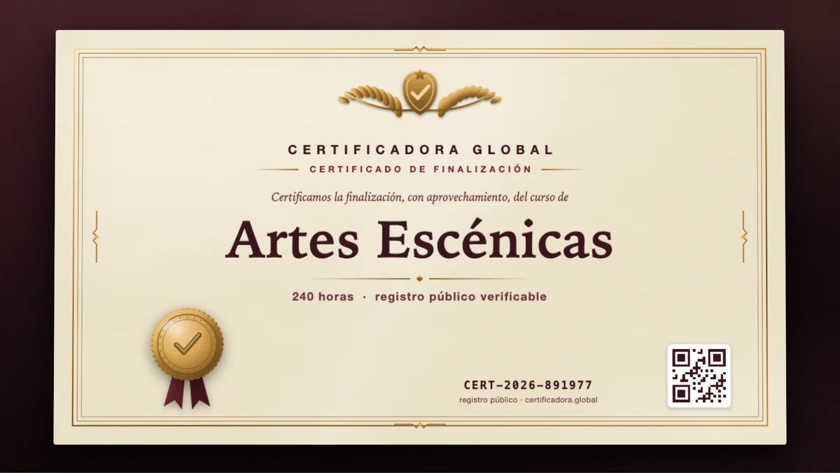 Portada del curso Artes Escénicas