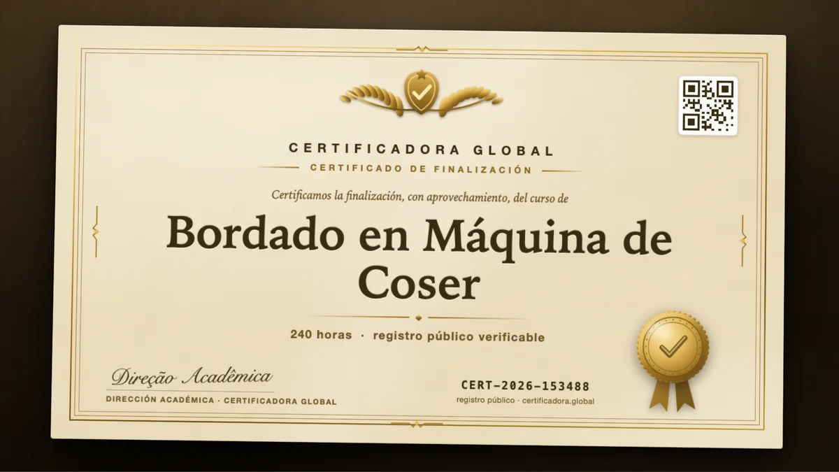Portada del curso Bordado en Máquina de Coser