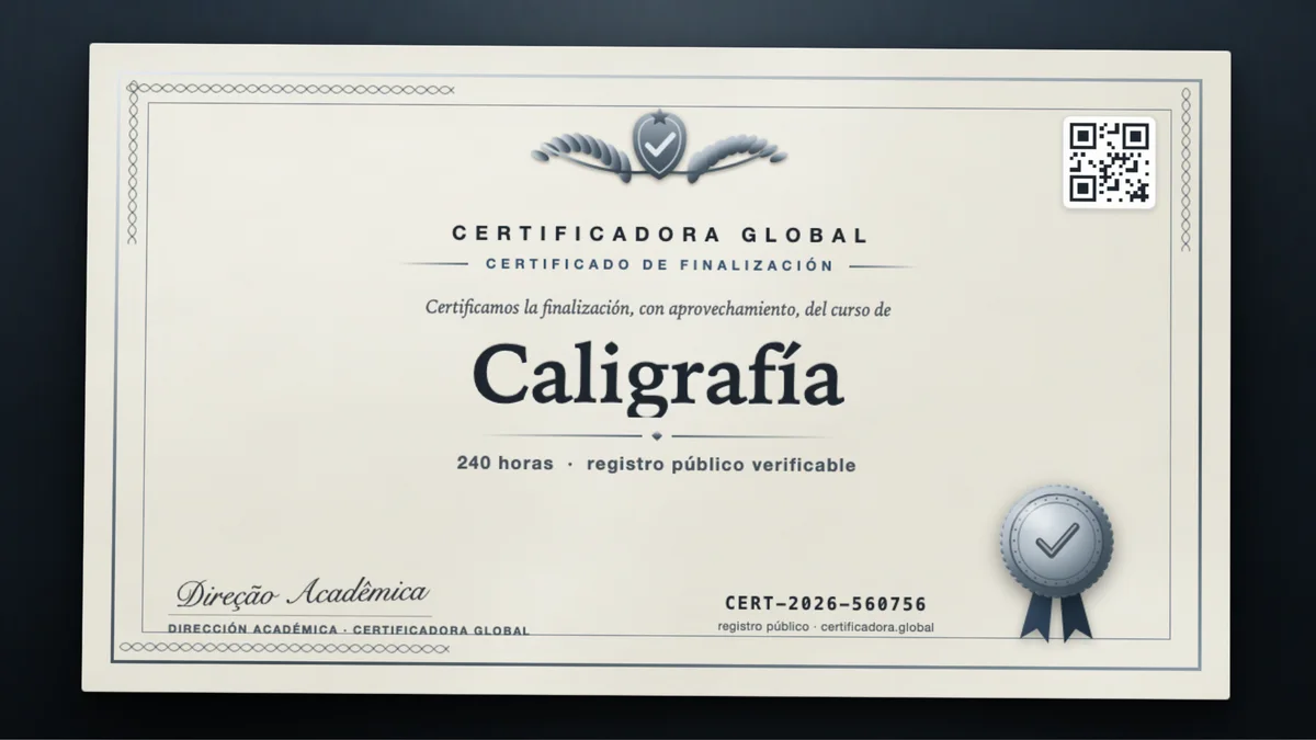 Portada del curso Caligrafía