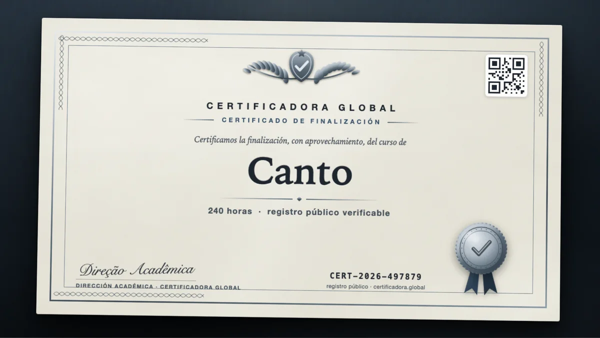 Portada del curso Canto