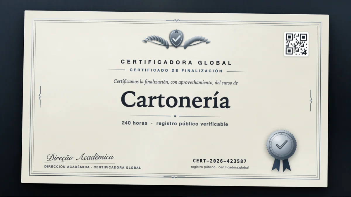 Portada del curso Cartonería