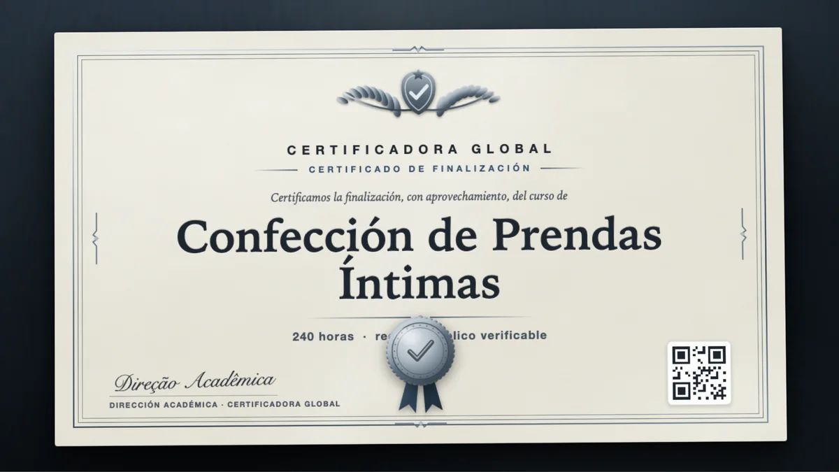 Portada del curso Confección de Prendas Íntimas