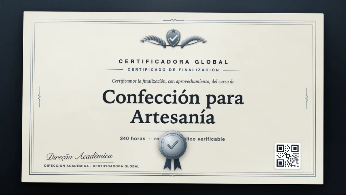 Portada del curso Confección para Artesanía