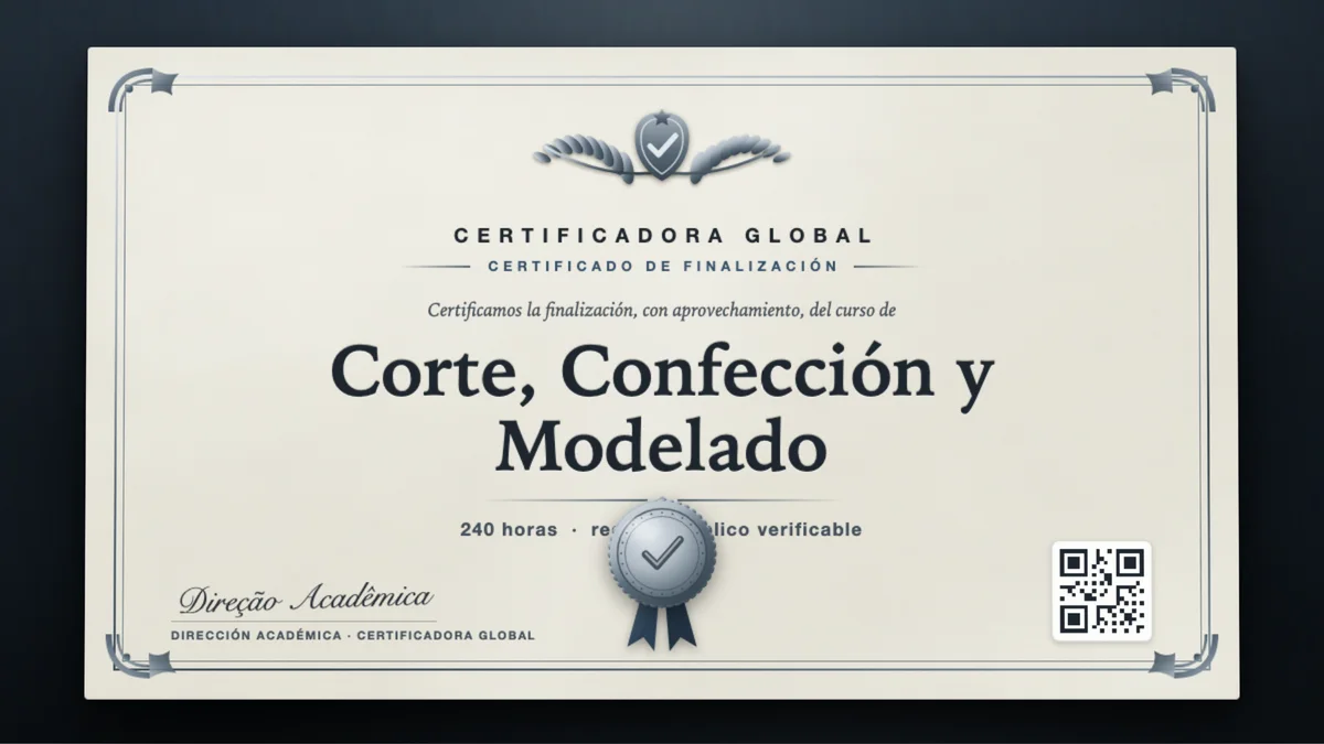 Portada del curso Corte, Confección y Modelado