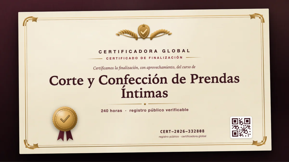 Portada del curso Corte y Confección de Prendas Íntimas