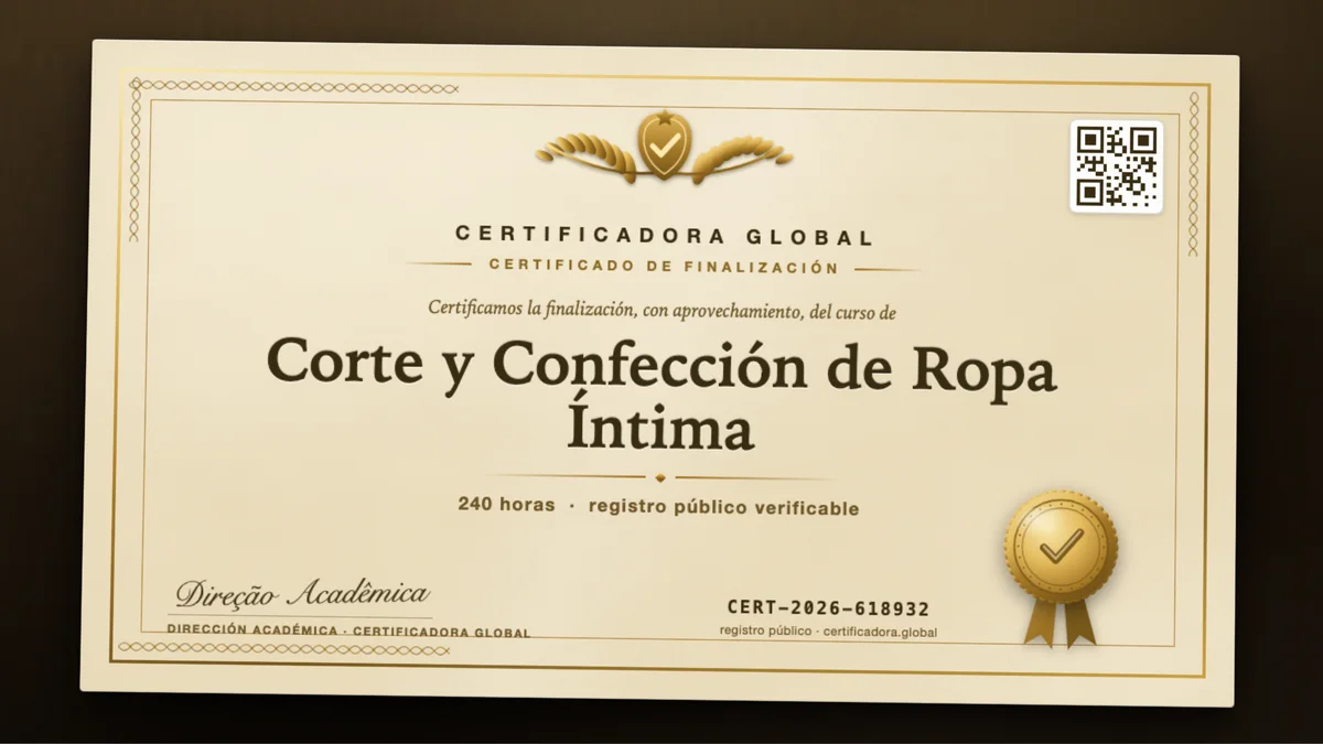 Portada del curso Corte y Confección de Ropa Íntima