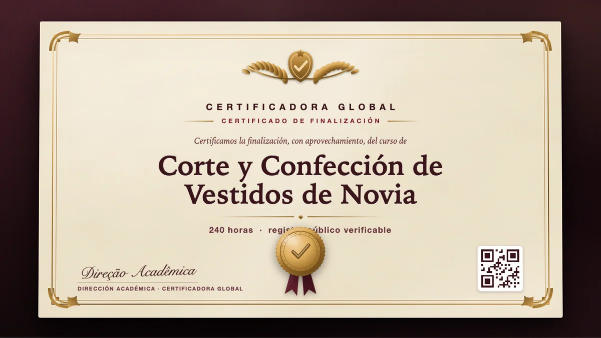 Portada del curso Corte y Confección de Vestidos de Novia