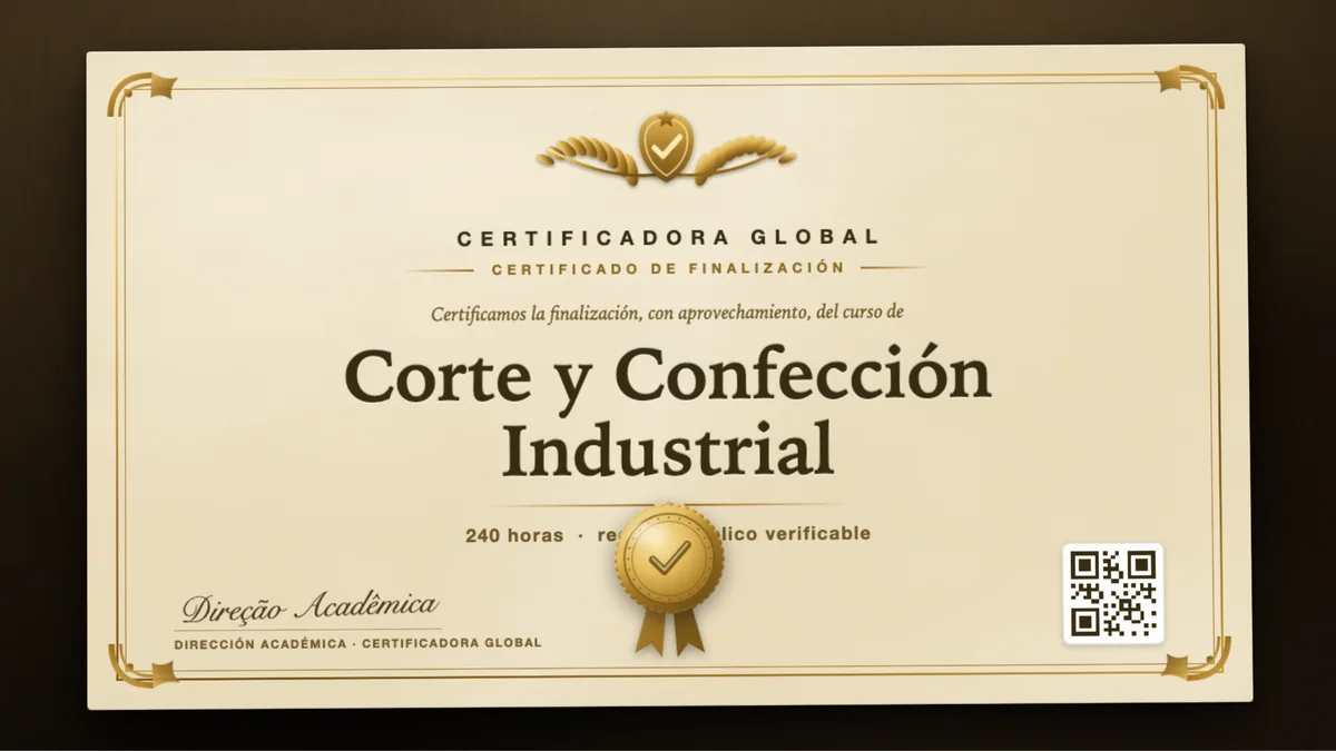 Portada del curso Corte y Confección Industrial