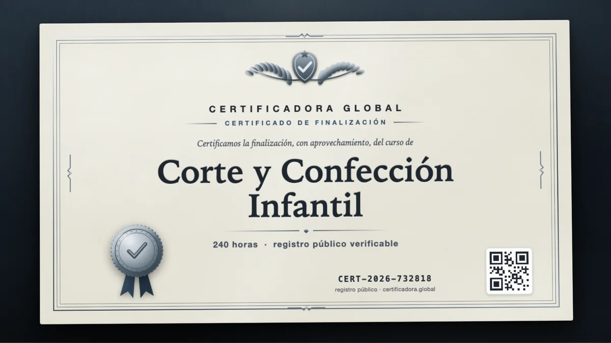 Portada del curso Corte y Confección Infantil
