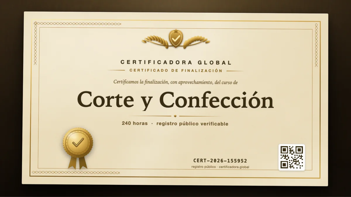 Portada del curso Corte y Confección