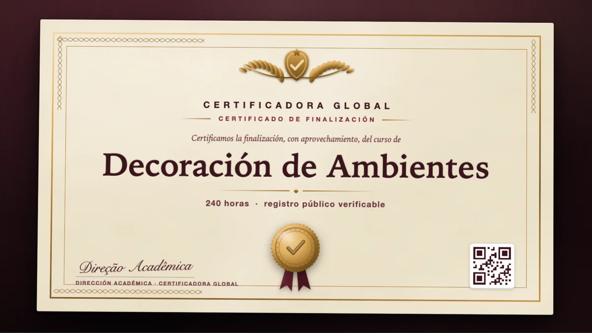 Portada del curso Decoración de Ambientes