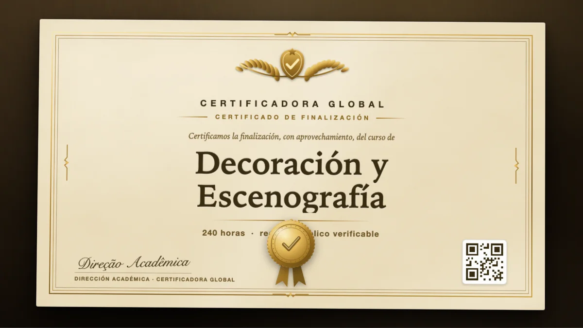 Portada del curso Decoración y Escenografía