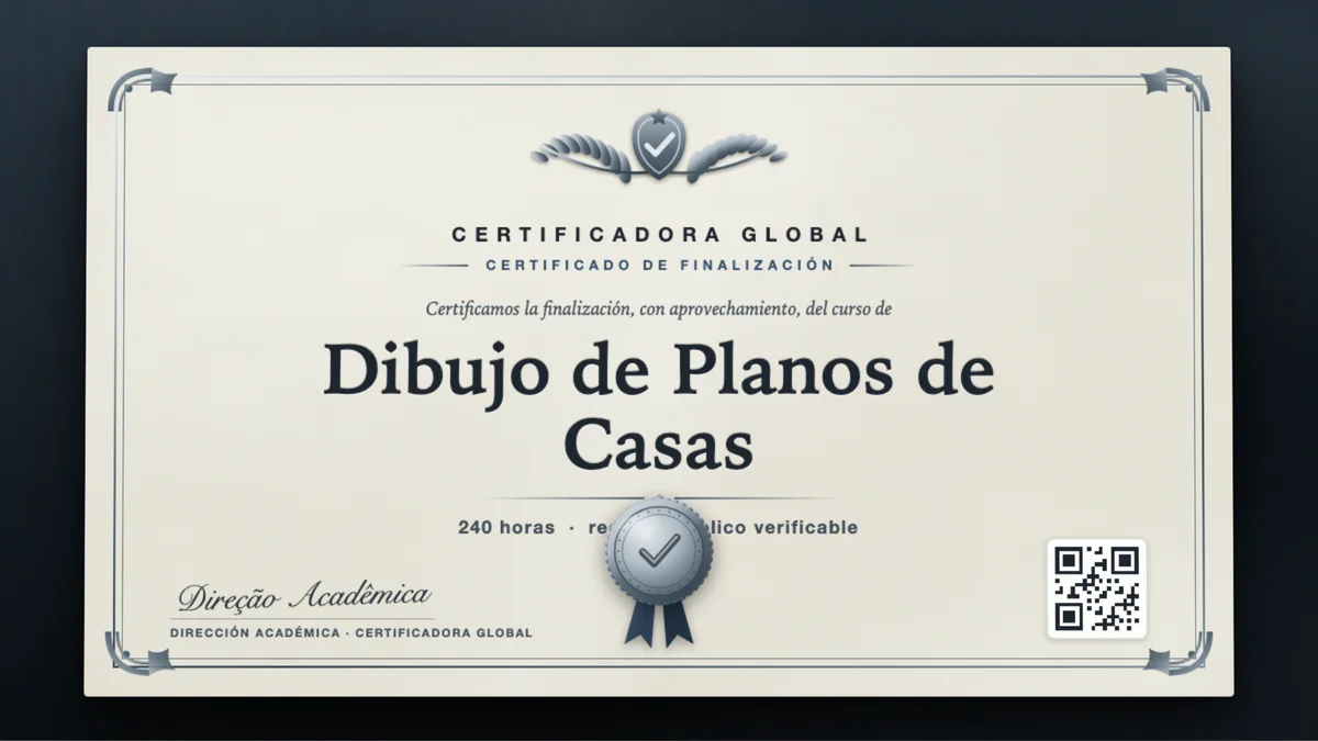 Portada del curso Dibujo de Planos de Casas