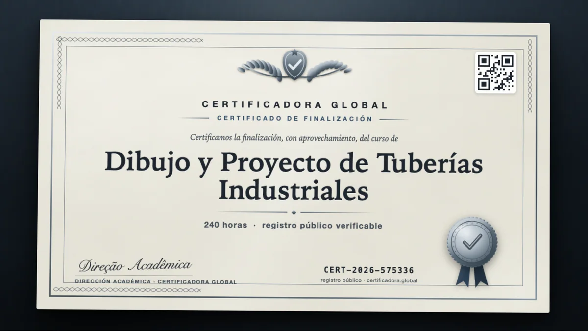 Portada del curso Dibujo y Proyecto de Tuberías Industriales