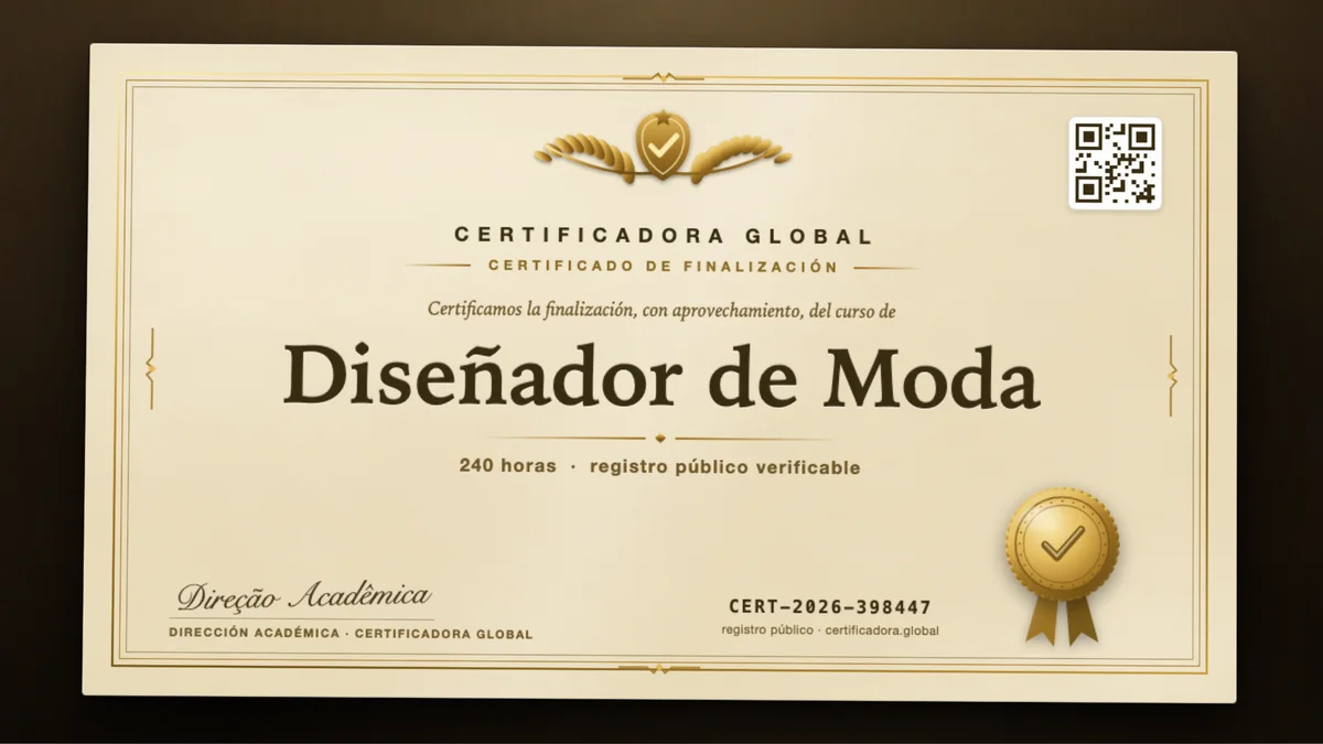 Portada del curso Diseñador de Moda