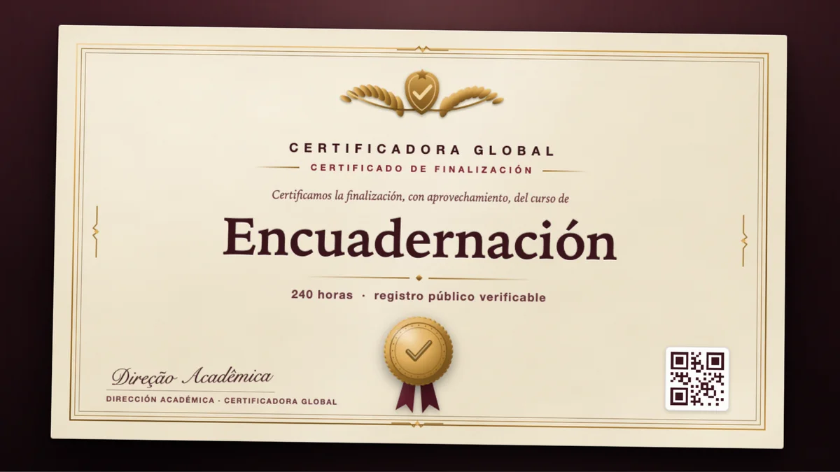 Portada del curso Encuadernación