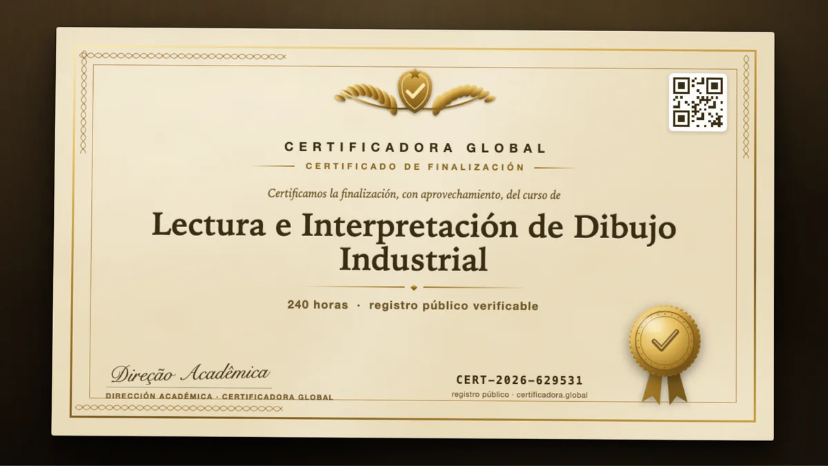 Portada del curso Lectura e Interpretación de Dibujo Industrial