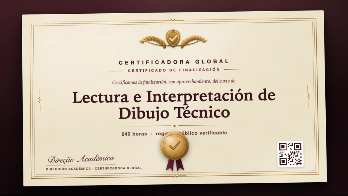 Portada del curso Lectura e Interpretación de Dibujo Técnico